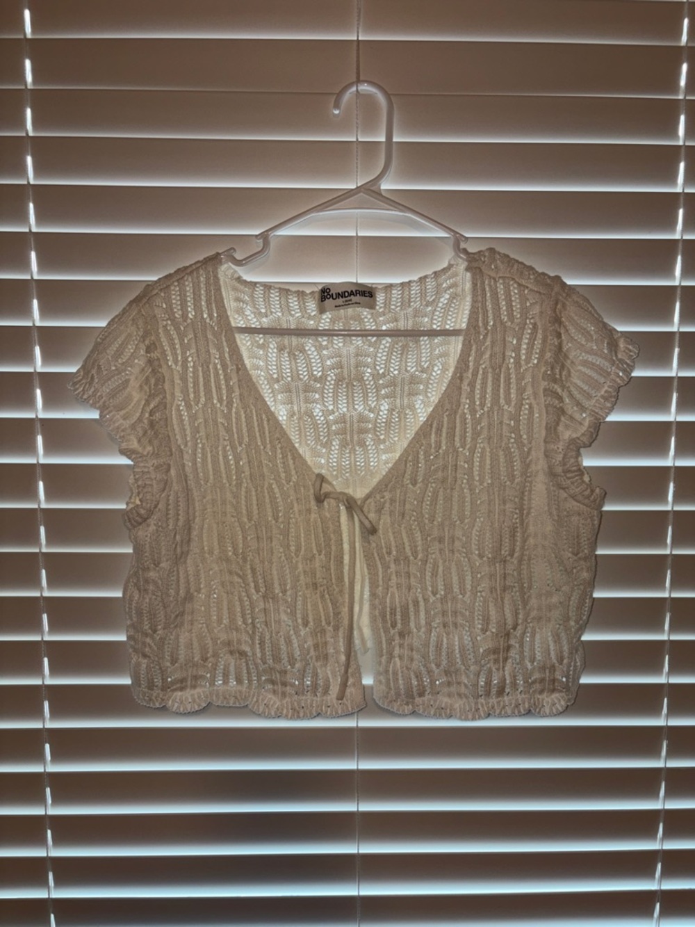 No boundaries Crochet Tie-Front Women's Top cropped